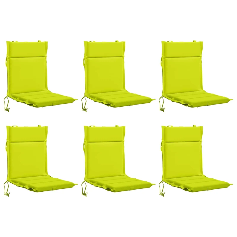 Low Back Chair Cushion GEMERT 6 pcs 100% Polyester Bright Green