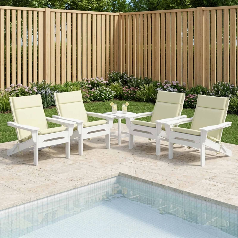 Low Back Chair Cushion GEMERT 6 pcs 100% Polyester Cream