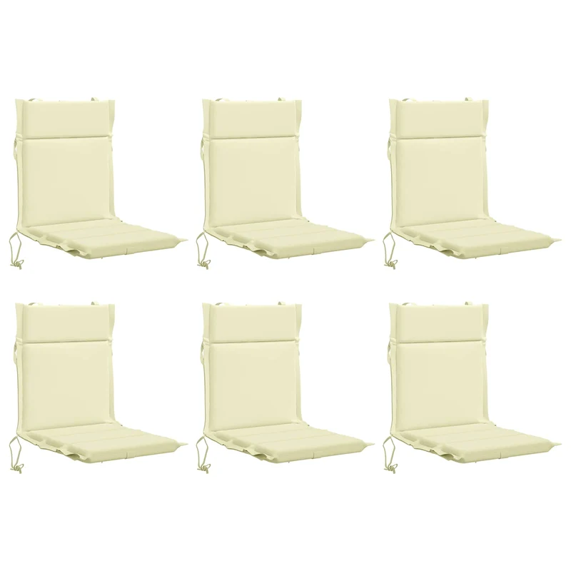 Low Back Chair Cushion GEMERT 6 pcs 100% Polyester Cream