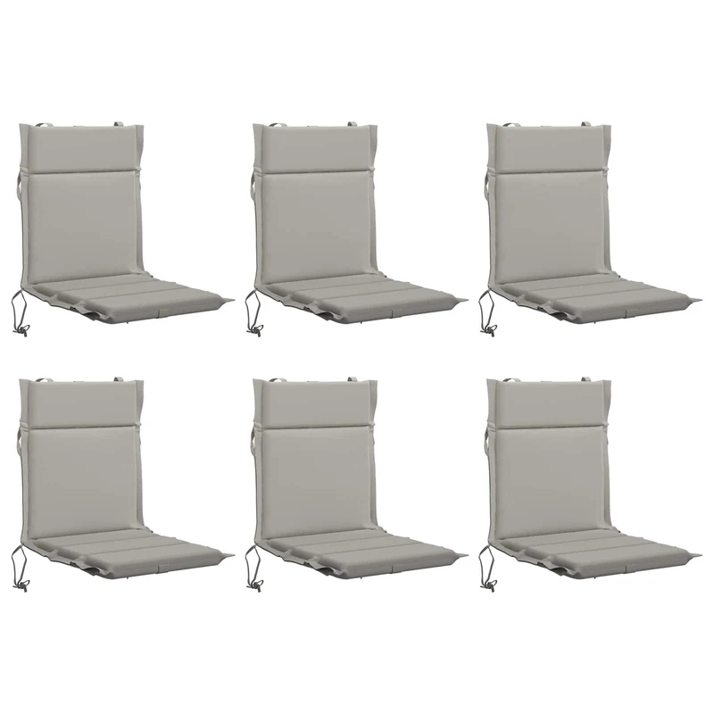 Low Back Chair Cushion GEMERT 6 pcs 100% Polyester Grey