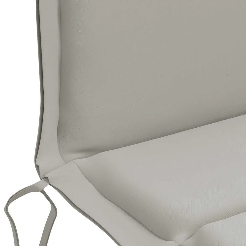 Low Back Chair Cushion GEMERT 6 pcs 100% Polyester Grey