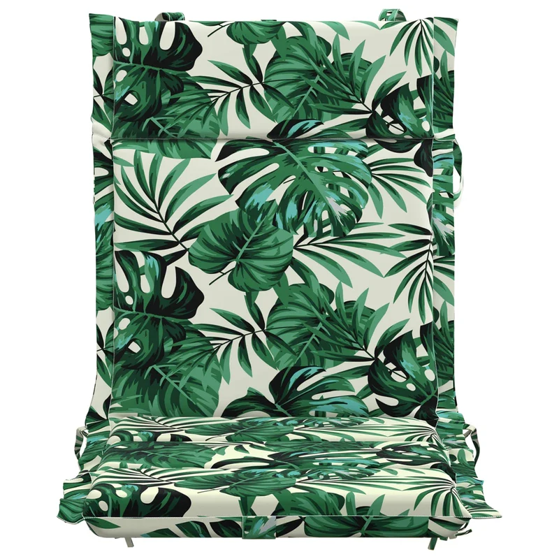 Low Back Chair Cushion GEMERT 6 pcs 100% Polyester Leaf Pattern