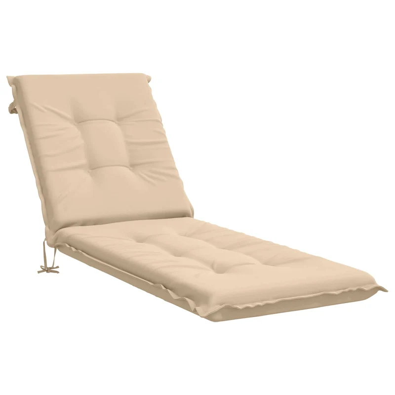 Sunlounger Cushion GEMERT 100% Polyester Cream 190 x 50 x 9 cm