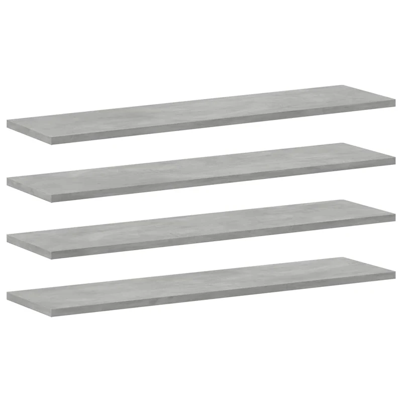 805306 vidaXL Bookshelf Boards 4 pcs Concrete Grey 80x20x1,5 cm Engineered Wood