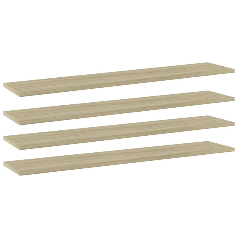 805384 vidaXL Bookshelf Boards 4 pcs Sonoma Oak 100x20x1,5 cm Engineered Wood