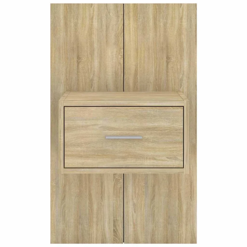 810978 vidaXL Wall-mounted Bedside Cabinets 2 pcs Sonoma Oak