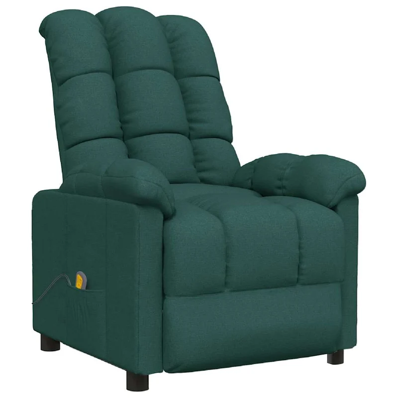Massage Chair Dark Green Fabric
