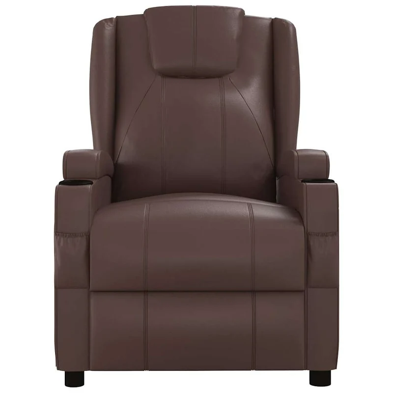 Massage Chair Brown Faux Leather