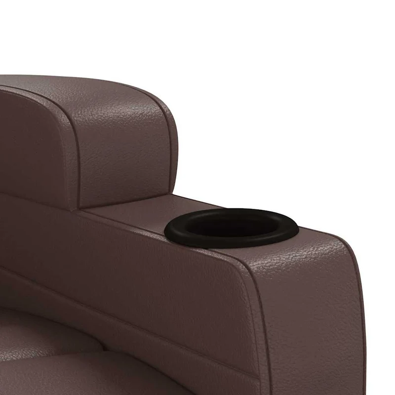 Massage Chair Brown Faux Leather