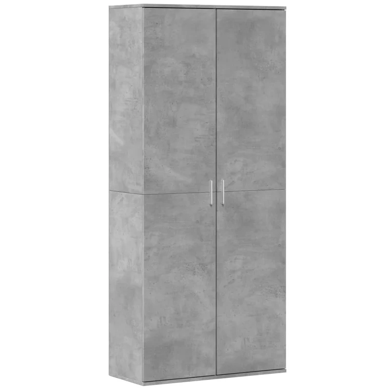 Highboard Concrete Grey 80x35x180 cm Engineered Wood