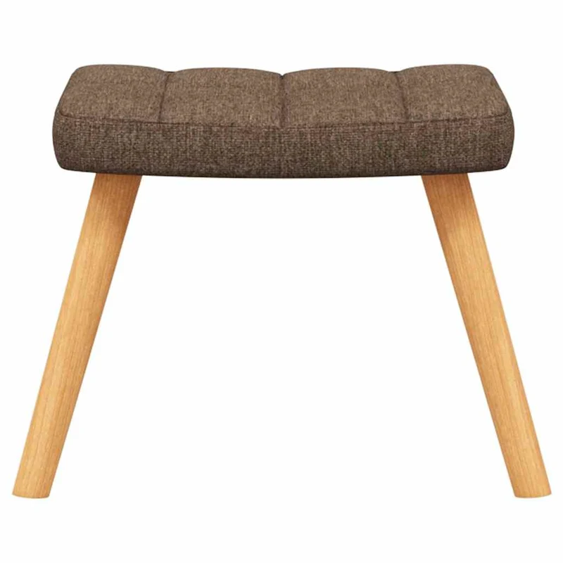 Rocking Chair with a Stool Brown Fabric