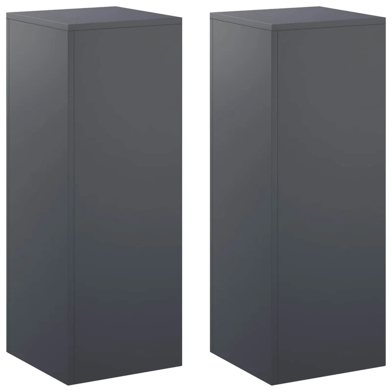 Plant Stand 2 pcs Anthracite 30 x 30 x 80 cm Galvanised Steel