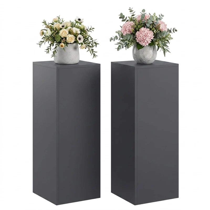 Plant Stand 2 pcs Anthracite 30 x 30 x 80 cm Galvanised Steel