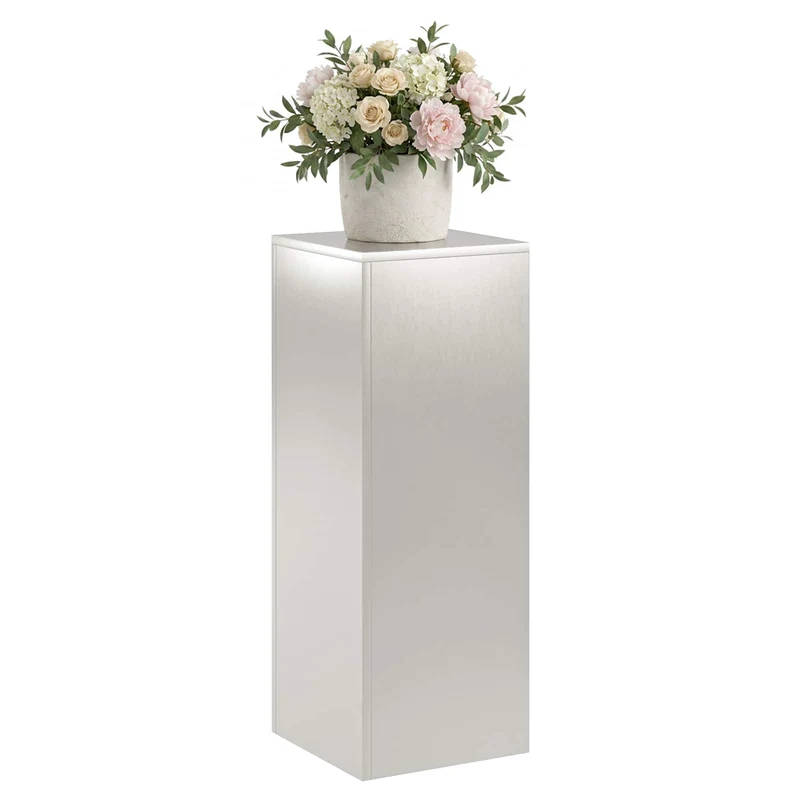 Plant Stand Silver 30 x 30 x 80 cm Steel