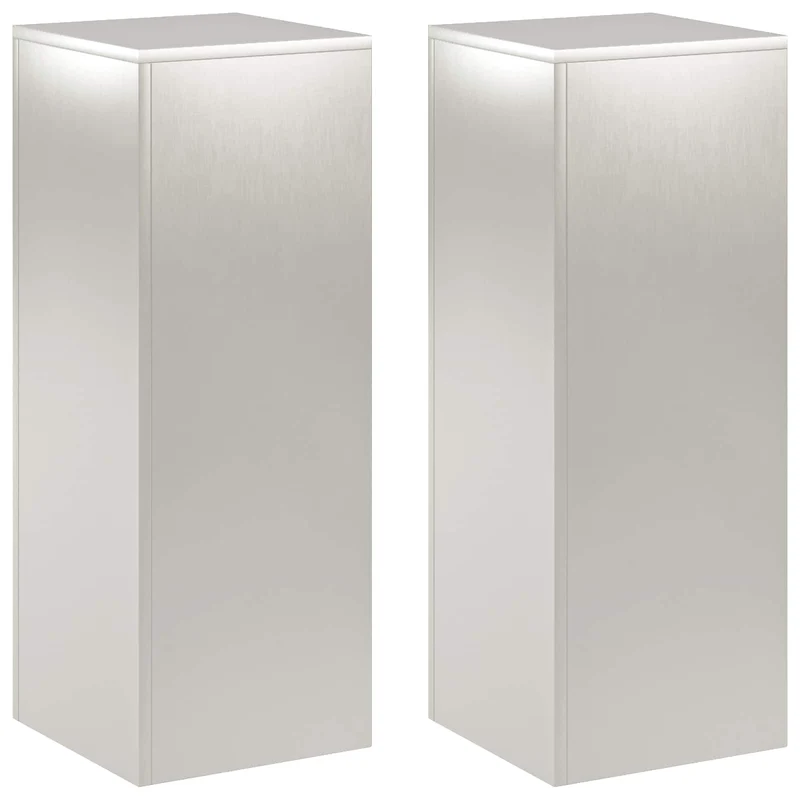 Plant Stand 2 pcs Silver 30 x 30 x 80 cm Steel