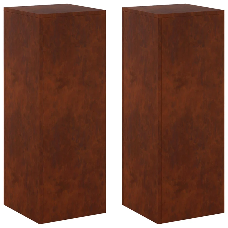 Plant Stand 2 pcs Rusty 30 x 30 x 80 cm Weathering Steel