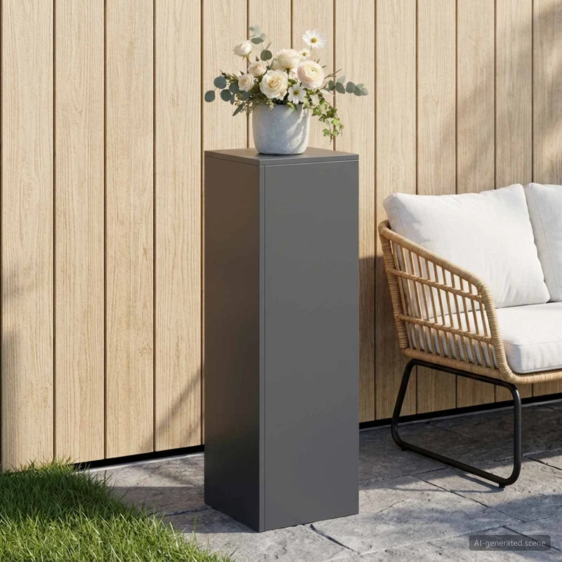 Plant Stand Anthracite 30 x 30 x 100 cm Stainless Steel