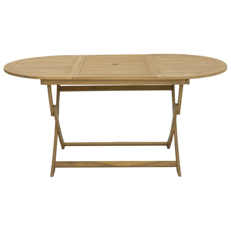 Folding Garden Table 160x85x75 cm Solid Wood Acacia