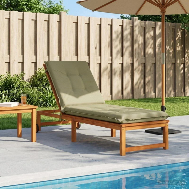 Sunlounger Cushion GEMERT 100% Polyester Light Green