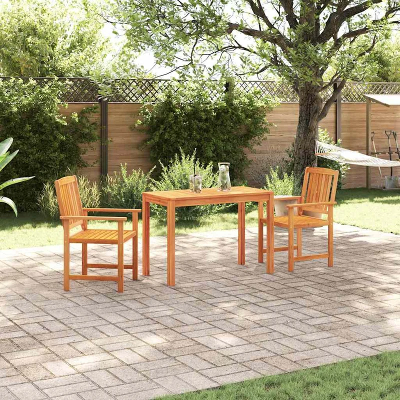 Garden Dining Set 3 pcs Brown Solid Acacia Wood
