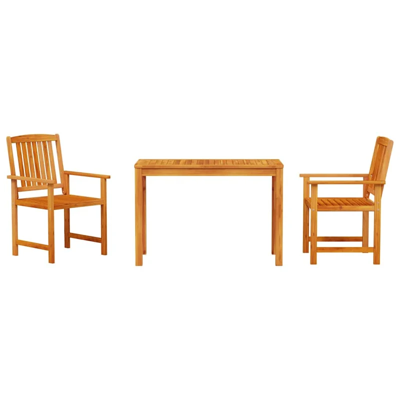 Garden Dining Set 3 pcs Brown Solid Acacia Wood