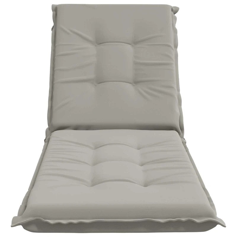 Sunlounger Cushion GEMERT 100% Polyester Grey 190 x 50 x 9 cm