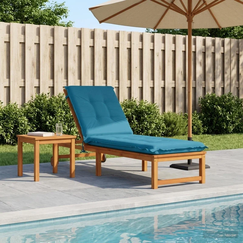 Sunlounger Cushion GEMERT 100% Polyester Light Blue