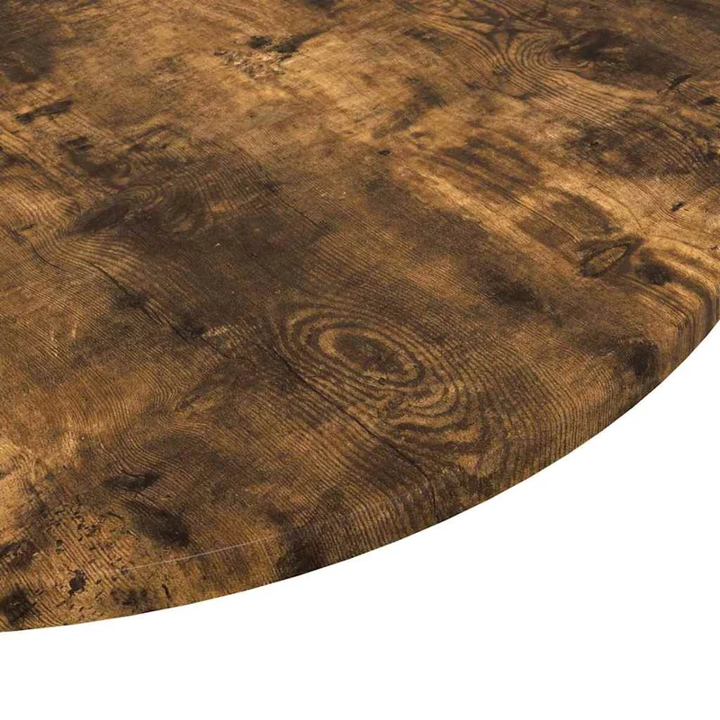 Table Top Ø 80 x 1.5 cm Round Engineered Wood Smoked Oak