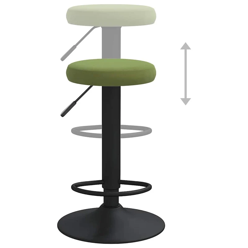 Bar Stools 2 pcs Light Green Velvet