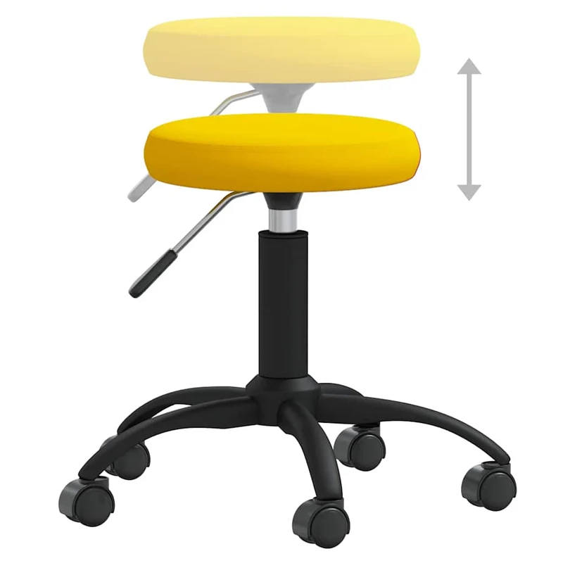 Office Swivel Chair Mustard Yellow Velvet