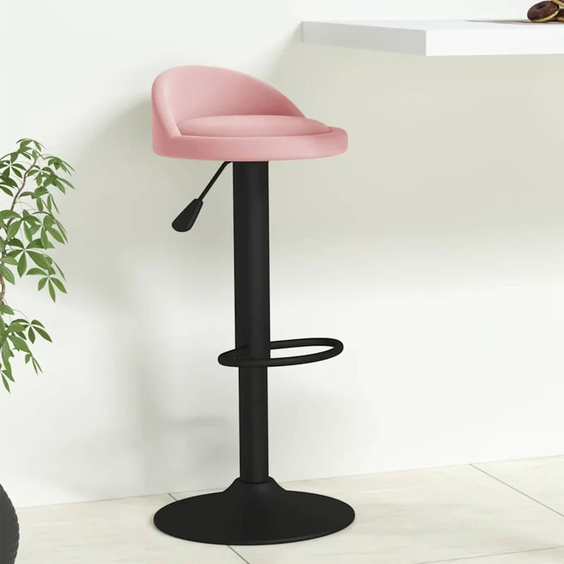 Bar Stool Pink Velvet