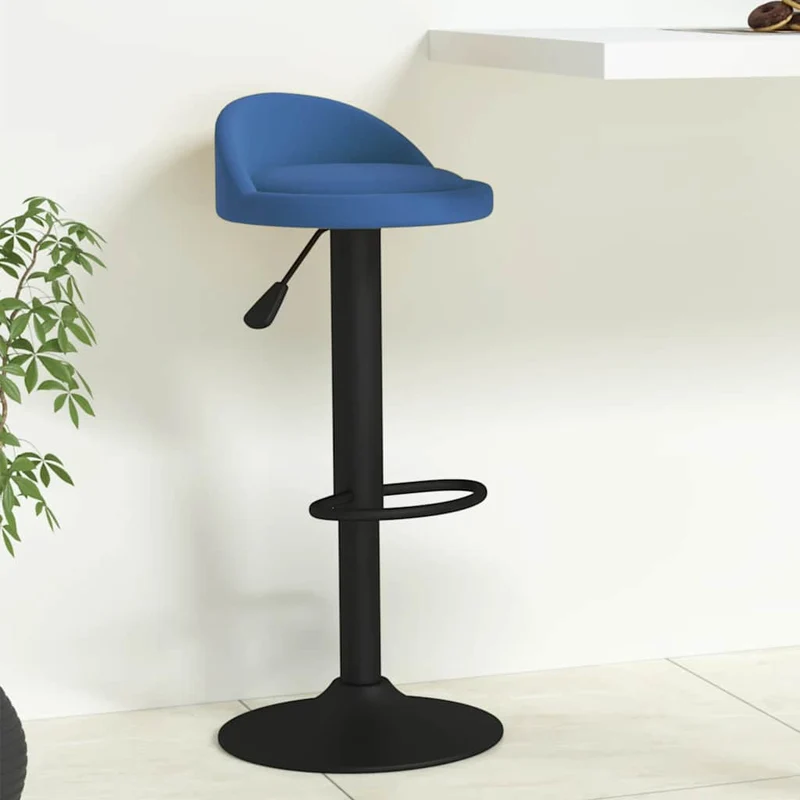 Bar Stool Blue Velvet