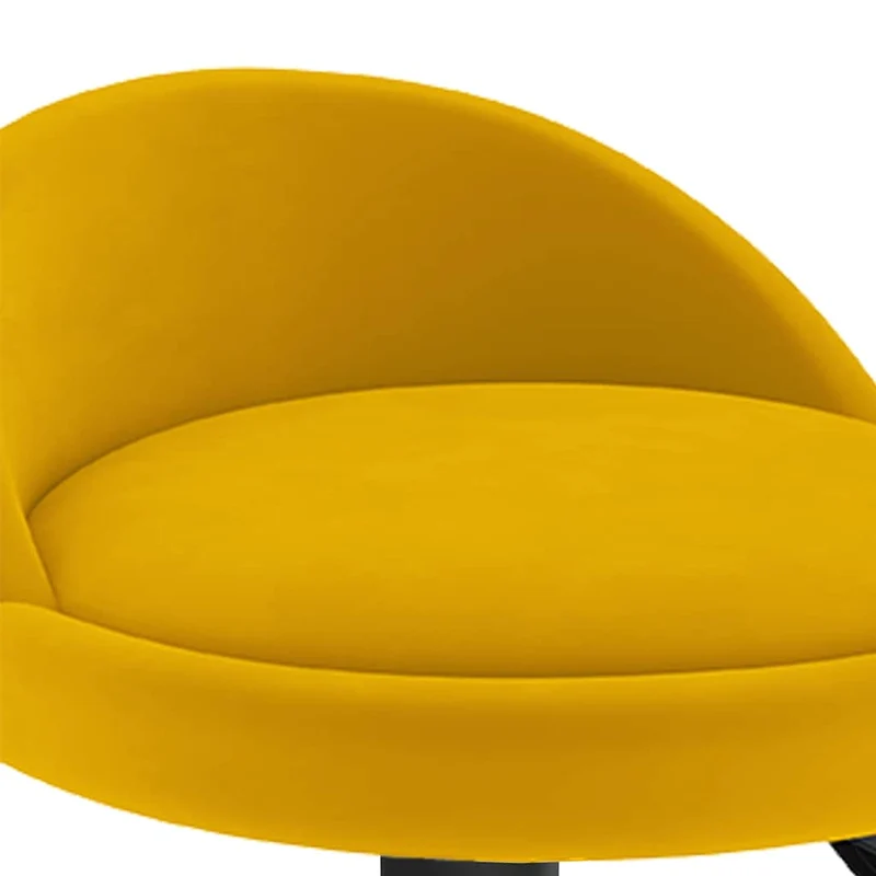Bar Stool Yellow Velvet