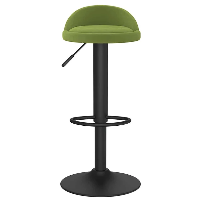 Bar Stools 2 pcs Light Green Velvet