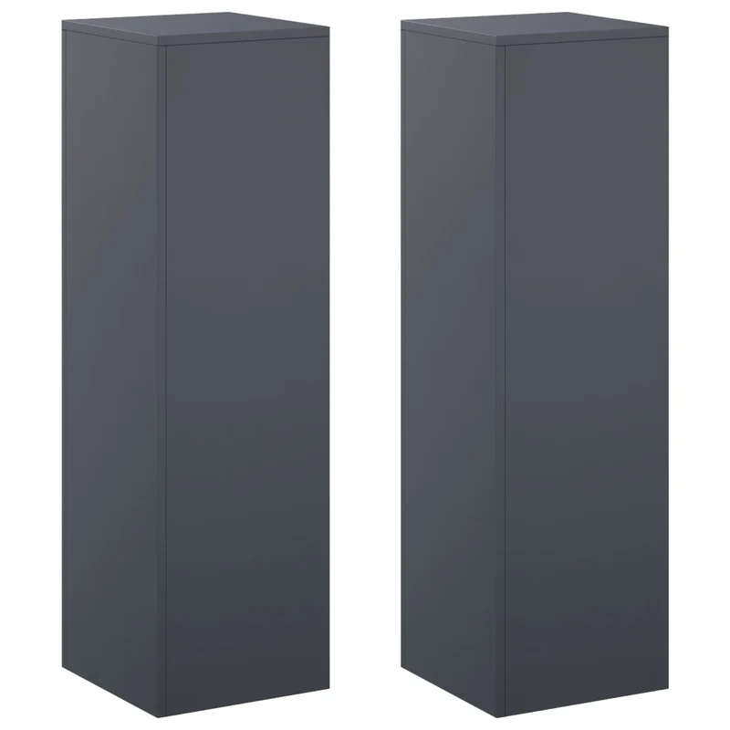 Plant Stand 2 pcs Anthracite 30 x 30 x 100 cm Galvanised Steel