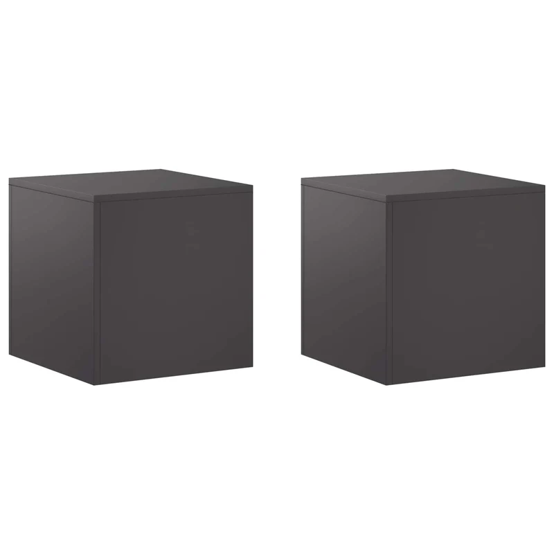 Plant Stand 2 pcs Black 40 x 40 x 40 cm Steel