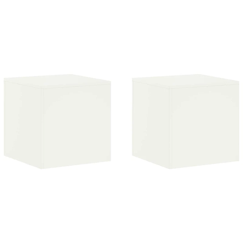 Plant Stand 2 pcs White 40 x 40 x 40 cm Steel