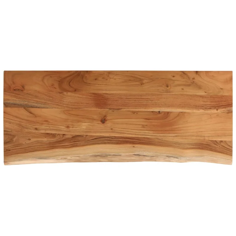 Table Top 100x40x3,8 cm Rectangular Solid Wood Acacia Live Edge