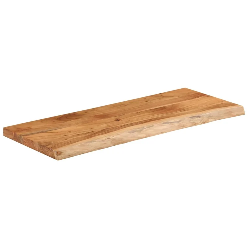 Table Top 100x40x3,8 cm Rectangular Solid Wood Acacia Live Edge