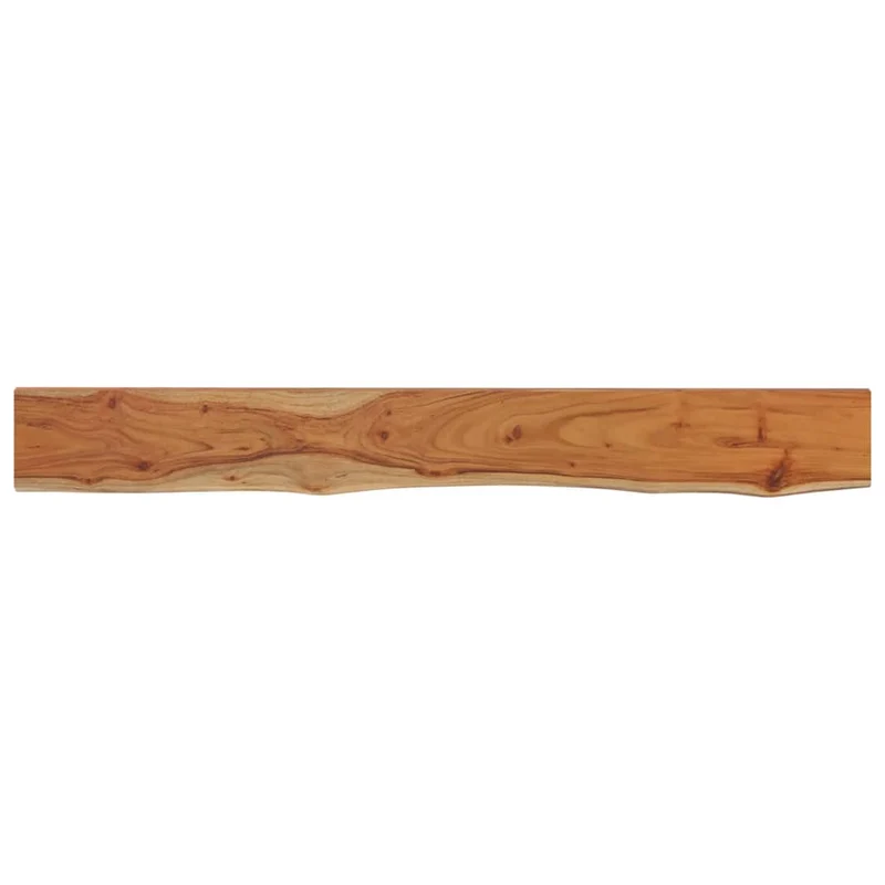 Wall Shelf 160x20x3.8cm Rectangular Solid Wood Acacia Live Edge
