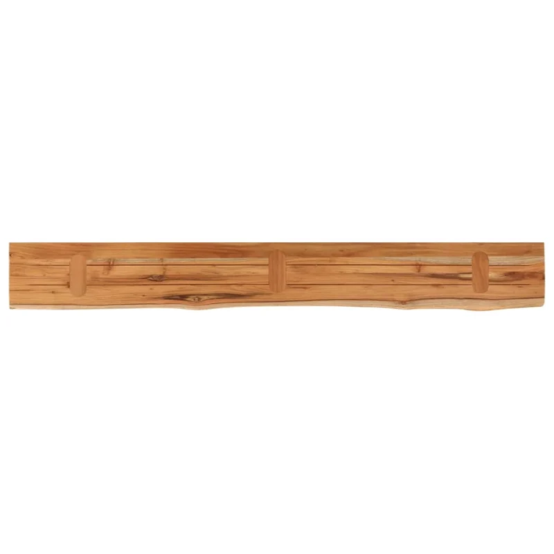 Wall Shelf 160x20x3.8cm Rectangular Solid Wood Acacia Live Edge
