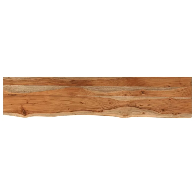 Table Top 140x30x3,8 cm Rectangular Solid Wood Acacia Live Edge