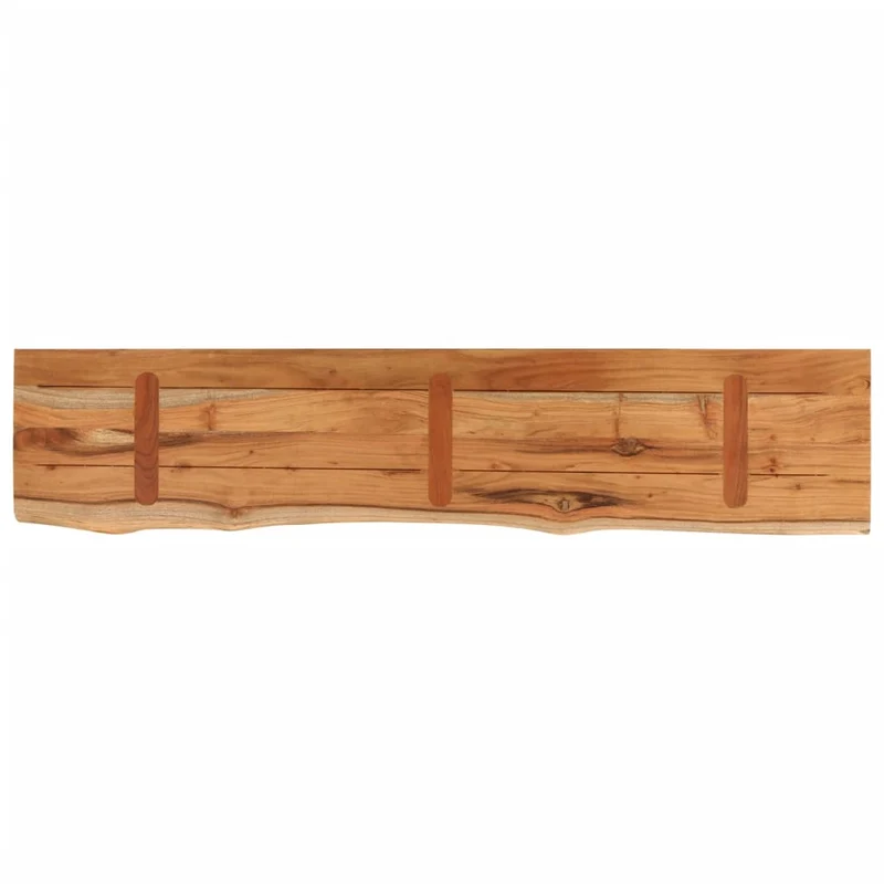 Table Top 140x30x3,8 cm Rectangular Solid Wood Acacia Live Edge