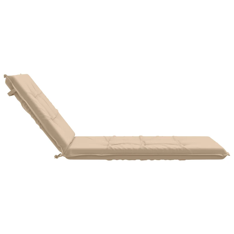 Sunlounger Cushion GEMERT 100% Polyester Cream 190 x 70 x 9 cm