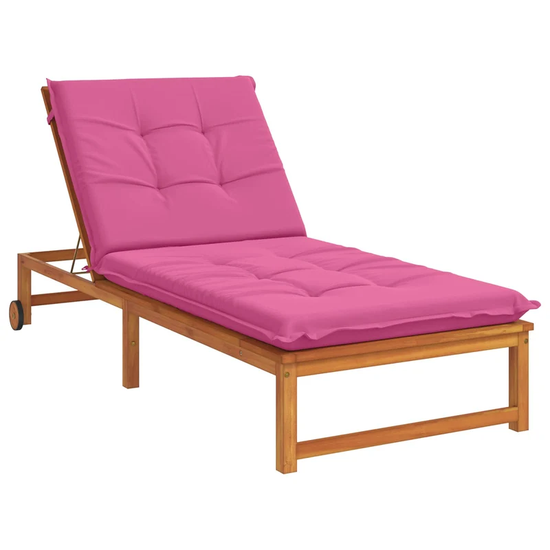 Sunlounger Cushion GEMERT 100% Polyester Pink 190 x 70 x 9 cm