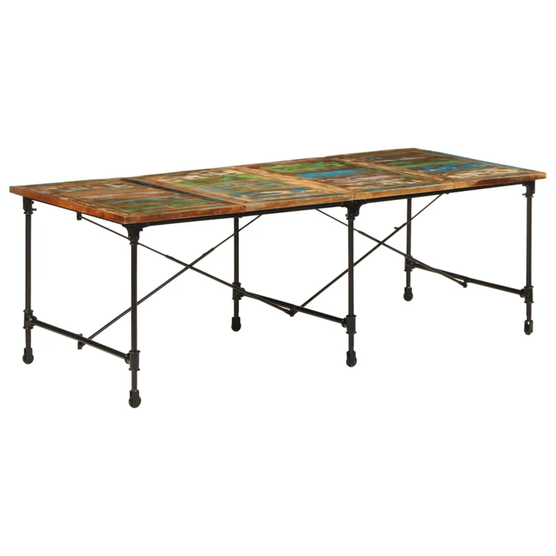 Dining Table 220x90x77 cm Solid Wood Reclaimed