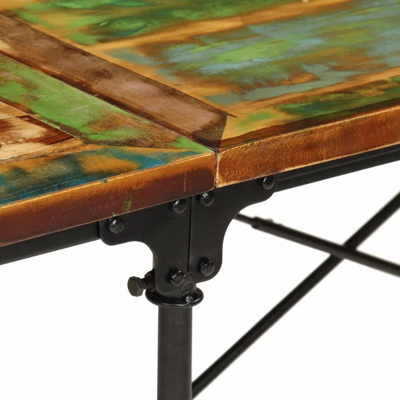 Dining Table 220x90x77 cm Solid Wood Reclaimed
