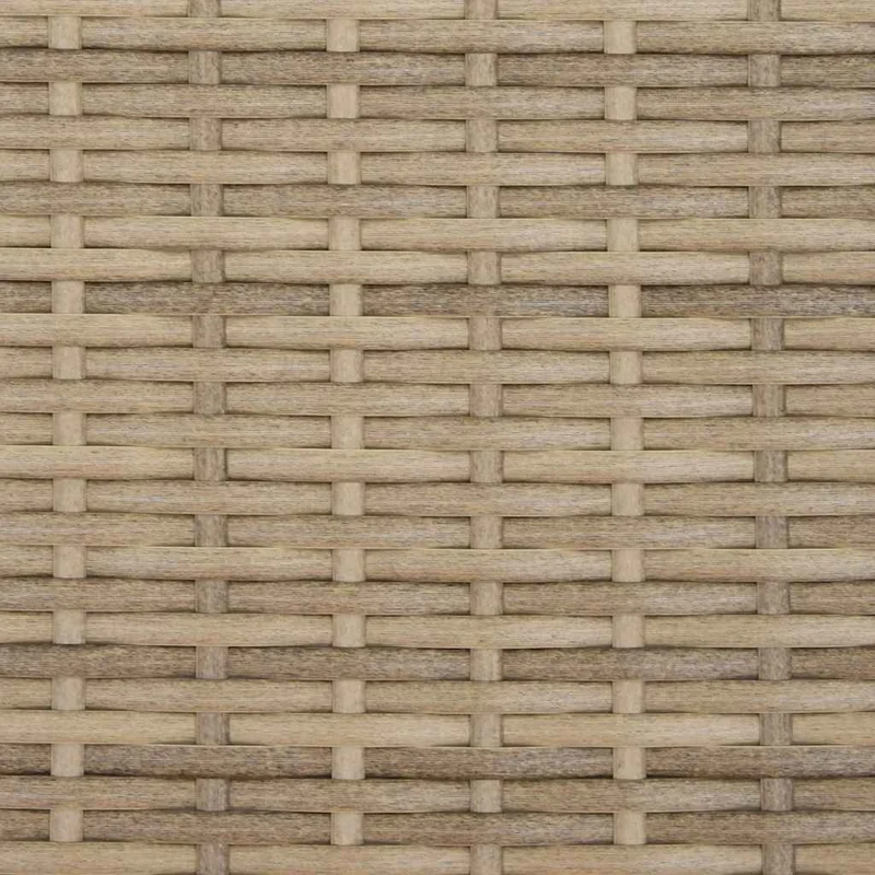 Garden Sofa 2-Seater with Canopy and Stools Beige Poly Rattan
