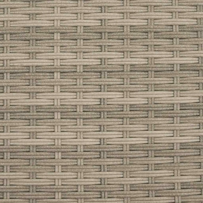 Garden Sofa 2-Seater with Canopy&Stools Light Grey Poly Rattan
