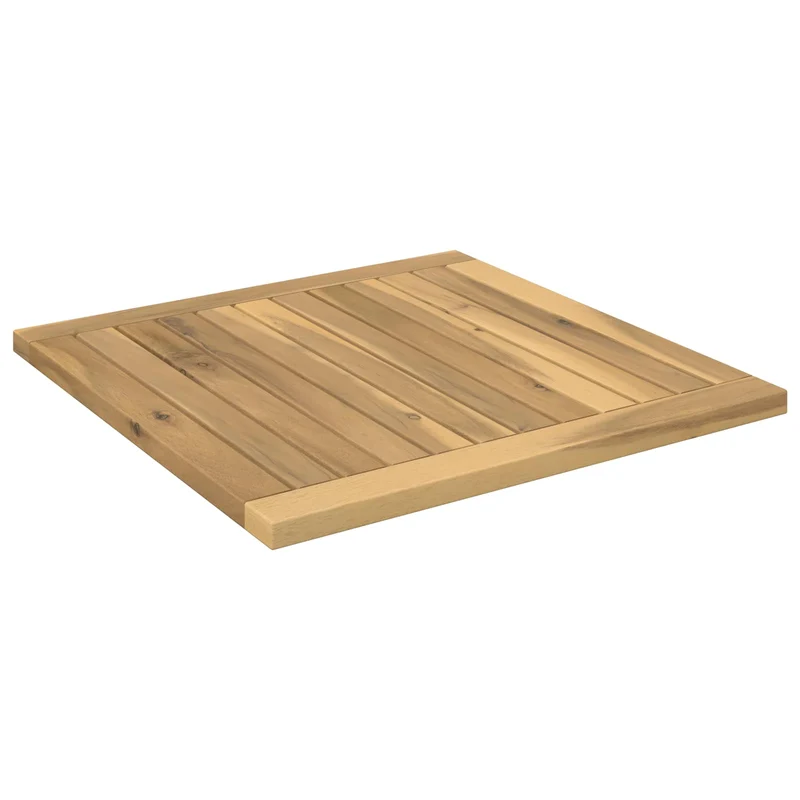 Table Top 48.5 x 49 x 2 cm Rectangular Solid Acacia Wood